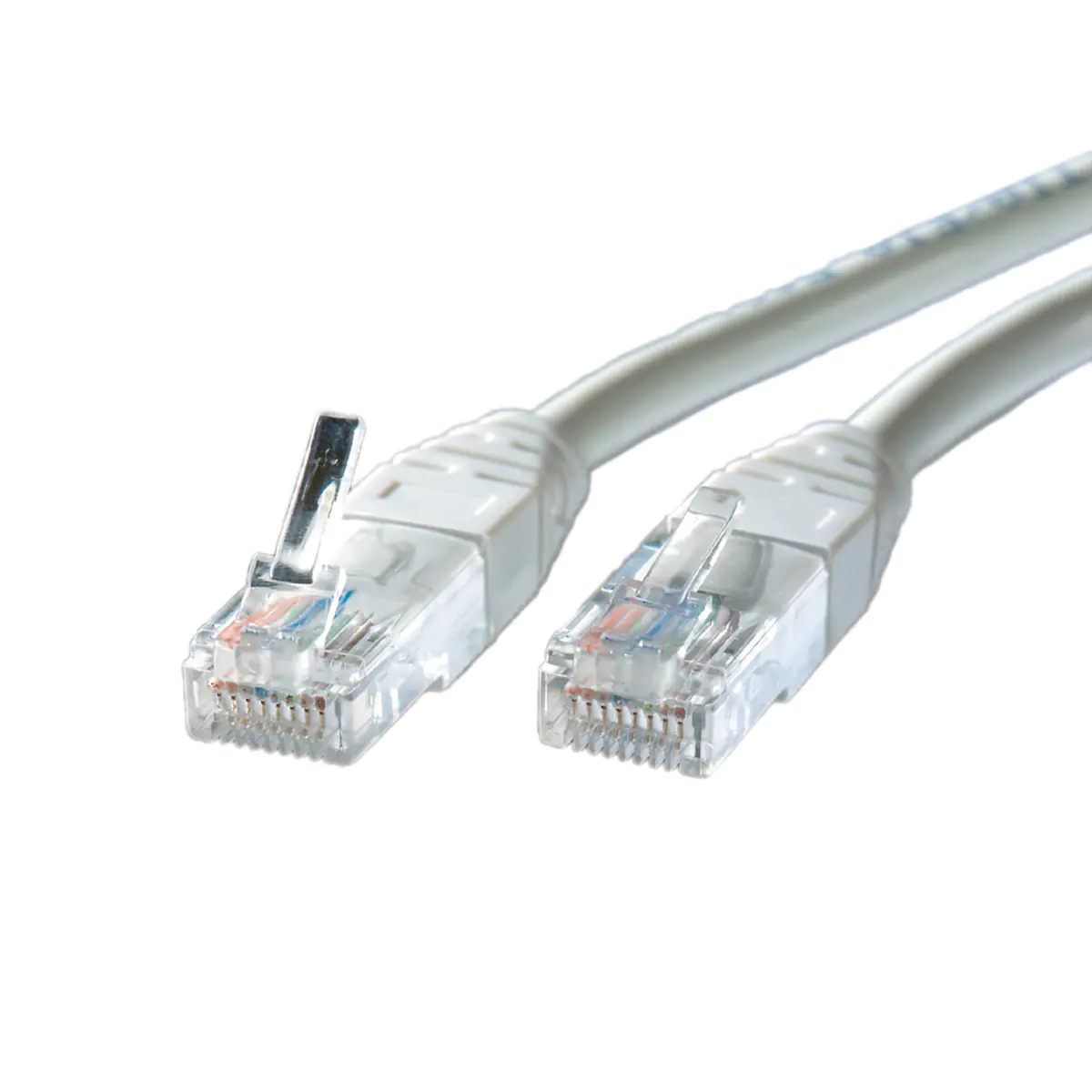 Roline - Patch-Kabel - RJ-45 (M) zu RJ-45 (M) - 10 m - UTP - CAT 5e - geformt - Grau