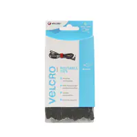 Velcro ONE-WRAP Reusable Ties - Selbstklebendes Klettband - 1.2 x 20 cm - Schwarz (Packung mit 6)