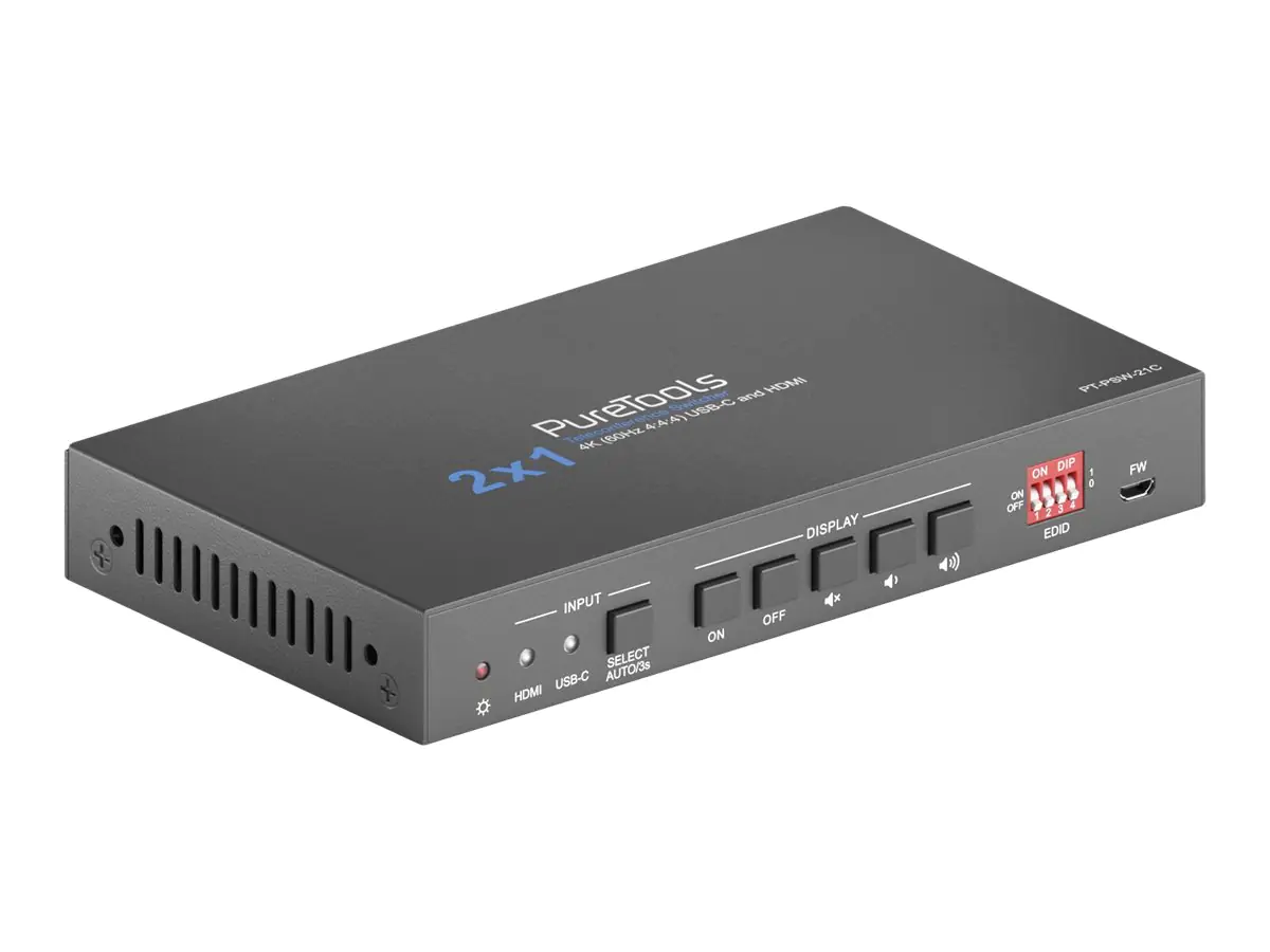 PureLink PureTools PT-PSW-21C - Multi-Format-auf-HDMI-Konverter / Switcher / Audio Disembedder