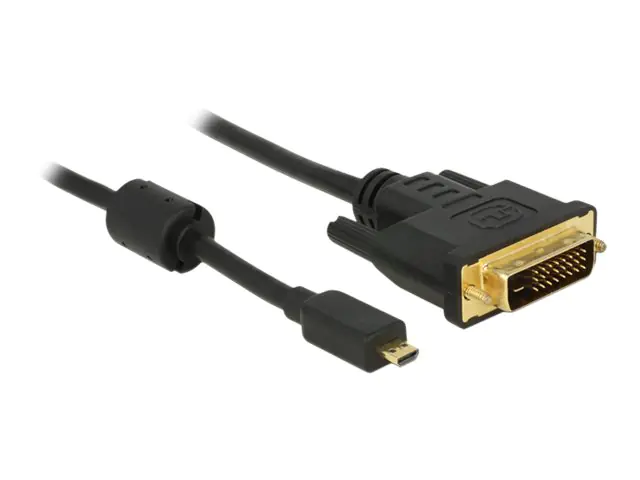 Delock - Adapterkabel - Dual Link - DVI-D männlich zu 19 pin micro HDMI Type D männlich - 1 m - Schwarz