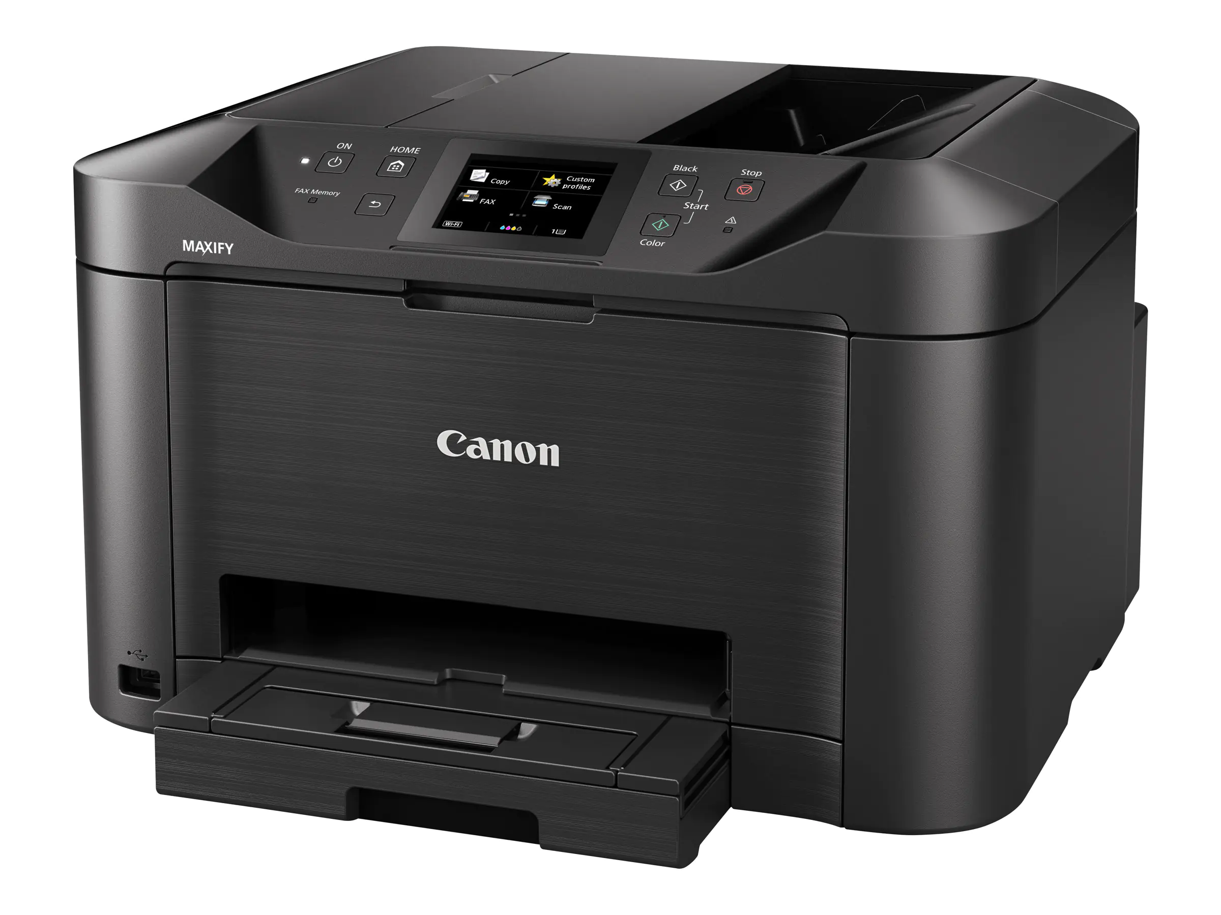 Canon MAXIFY MB5150 - Multifunktionsdrucker - Farbe - Tintenstrahl - A4 (210 x 297 mm), Legal (216 x 356 mm) (Original) - A4/Legal (Medien) - bis zu 22 Seiten/Min. (Kopieren) - bis zu 24 ipm (Drucken) - 250 Blatt - 33.6 Kbps - USB 2.0, LAN, Wi-Fi(n), USB-