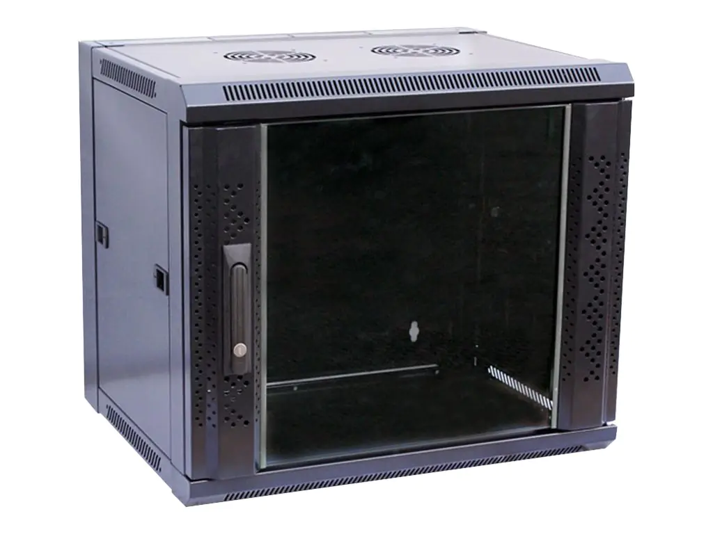 VALUE - Schrank Netzwerkschrank - geeignet für Wandmontage - Schwarz, RAL 7021 - 6U - 48.3 cm (19")