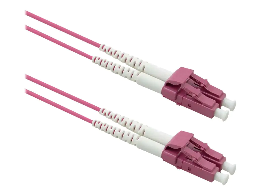 Roline - Patch-Kabel - LC Multi-Mode (M) zu LC Multi-Mode (M) - 2 m - 3 mm - Glasfaser - Duplex - 50/125 Mikrometer - OM4 - halogenfrei, Innen, Überbrückungskabel - violett