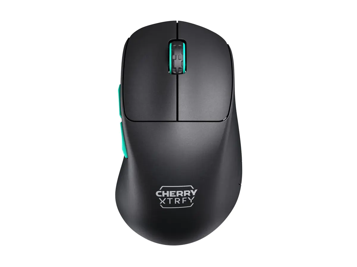 Cherry Xtrfy M64 - Maus - ergonomisch - 5 Tasten - kabellos - 2.4 GHz - kabelloser Empfänger (USB)