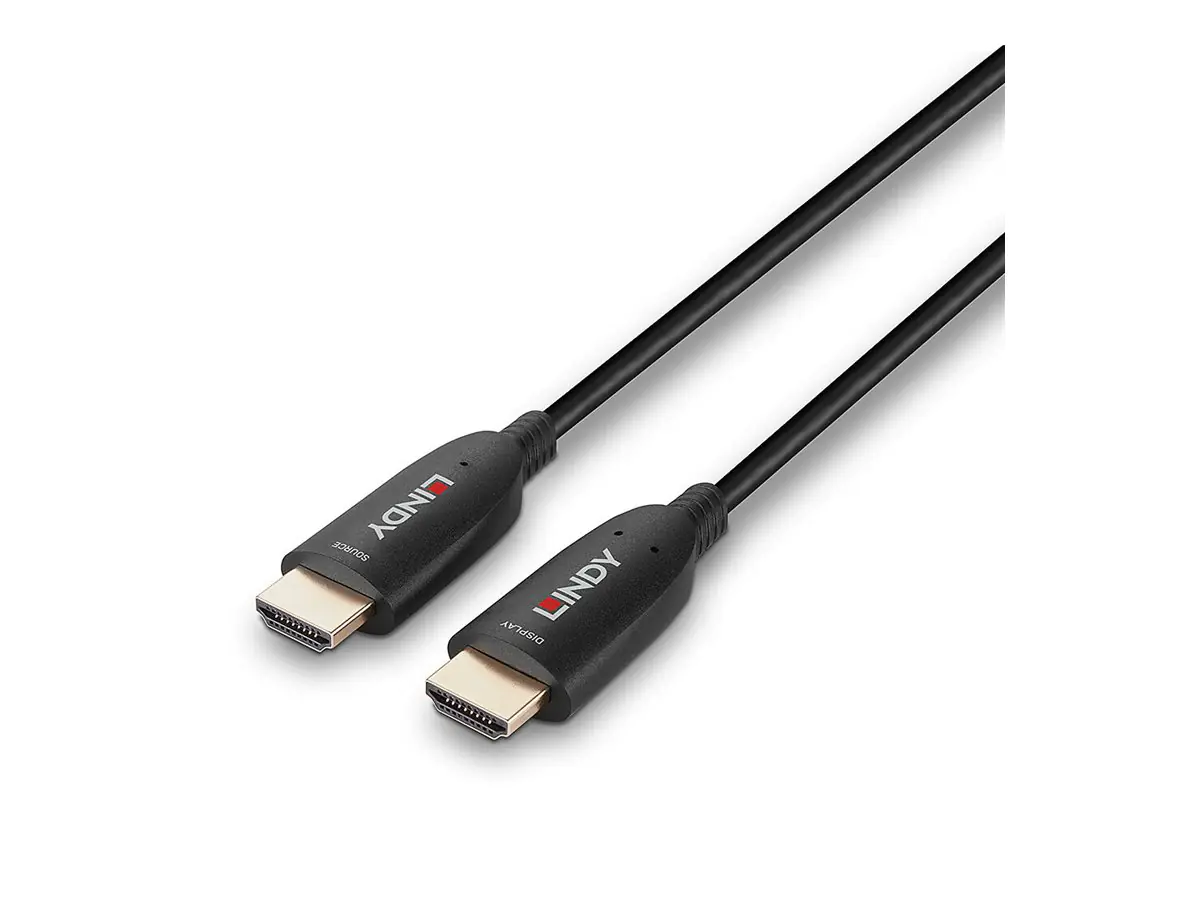 Lindy HDMI-Kabel - HDMI männlich zu HDMI männlich - 100 m - Hybrid Kupfer/Kohlefaser - Schwarz - u