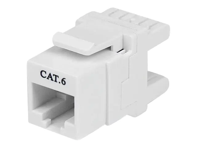 StarTech 180 Degree Cat 6 Keystone Jack - RJ45 Ethernet Cat6 Wall Jack White - 110 Type - Keystone Jack 180 Degree 110 UTP (C6KEY110SWH) - Keystone Jack - CAT 6 - RJ-45 - weiß - für P/N: WIRC6CMPBLU