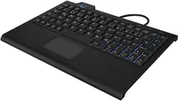 KeySonic KSK-3210ELU Super-Mini Tastatur DE-Layout Hintergrundbeleuchtung Touchpad