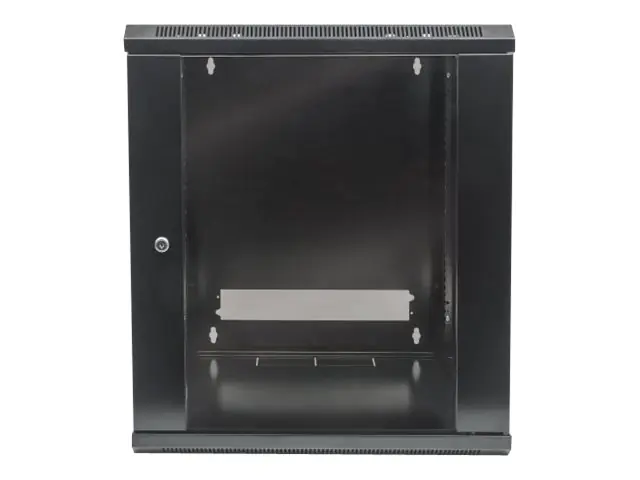 Intellinet Network Cabinet, Wall Mount (Standard), 15U, Usable Depth 260mm/Width 510mm, Black, Flatpack, Max 60kg, Metal & Glass Door, Back Panel, Removeable Sides,Suitable also for use on desk or floor, 19",Parts for wall install (eg screws/rawl plu