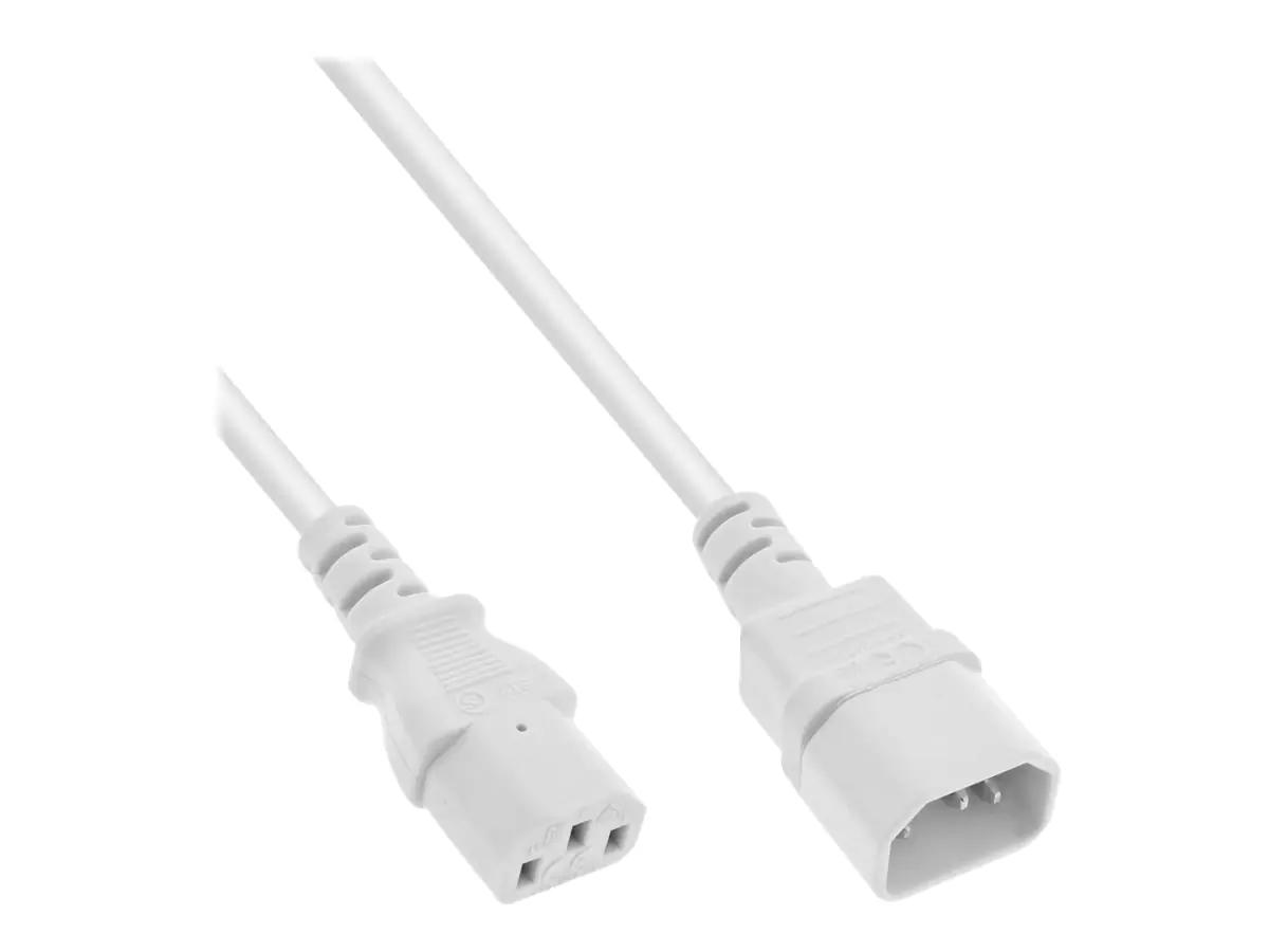 InLine - Spannungsversorgungs-Verlängerungskabel - power IEC 60320 C13 zu IEC 60320 C14 - 250 V - 2 m - weiß