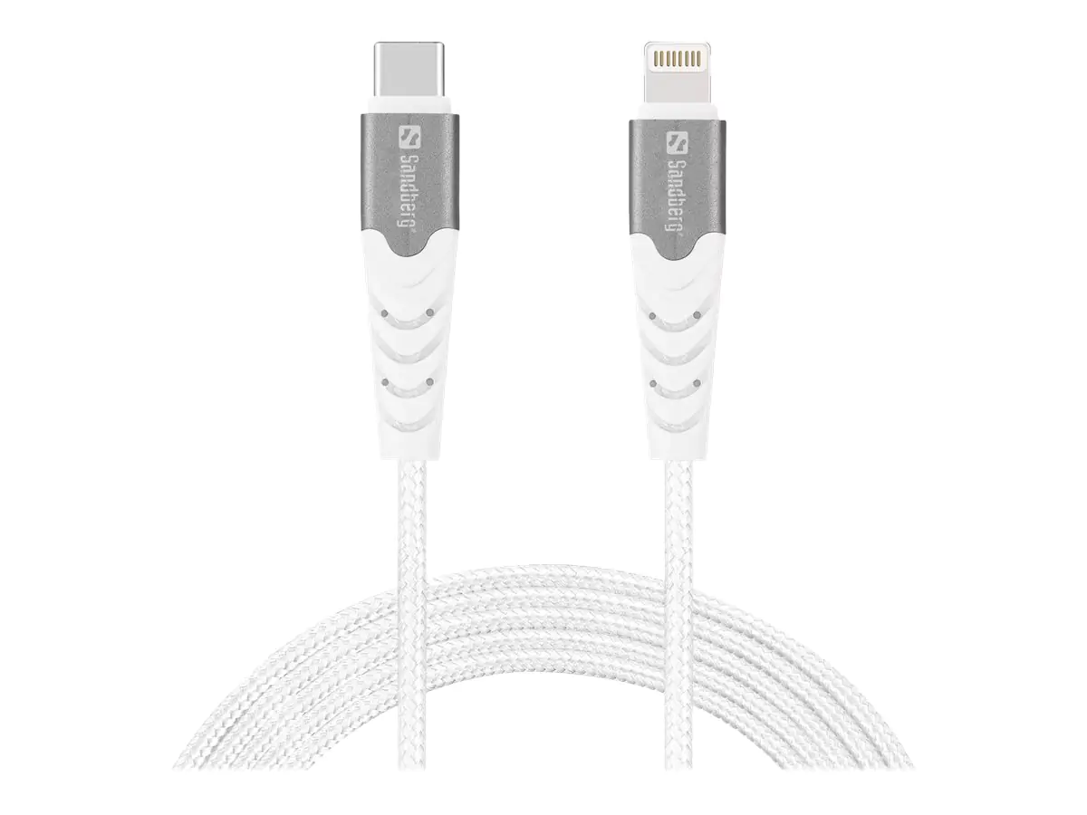 Sandberg - Lightning-Kabel - 24 pin USB-C männlich zu Lightning männlich - 2 m - MFI-zertifiziert - weiß - USB Power Delivery
