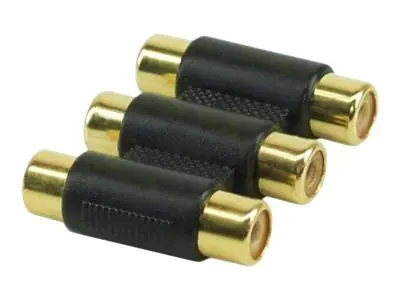 InLine - Video- / Audio-Koppler - Composite Video / Audio - RCA x 3 weiblich zu RCA x 3 weiblich