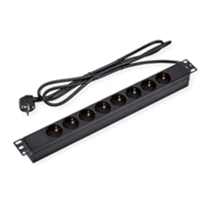 VALUE 19"-Steckdosenleiste 1 HE 8fach 3m Zuleitung - Steckdosenleiste - 3 m