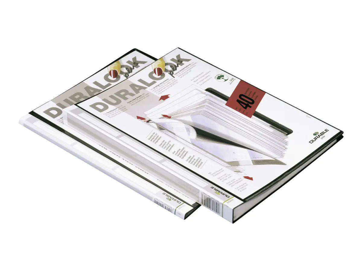 Durable DURALOOK PLUS - Sichtbuch - 10 Fächer - Rückenbreite: 9 mm - für A4 (210 x 297 mm) 2431-01
