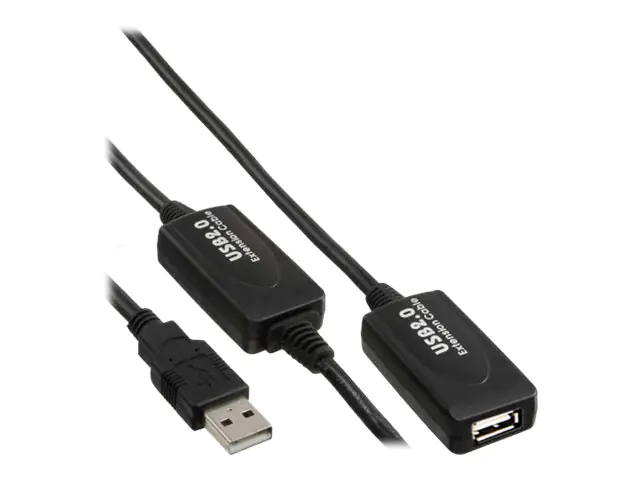 InLine - USB-Verlängerungskabel - USB (W) zu USB (M) - USB 2.0 - 15 m - aktiv