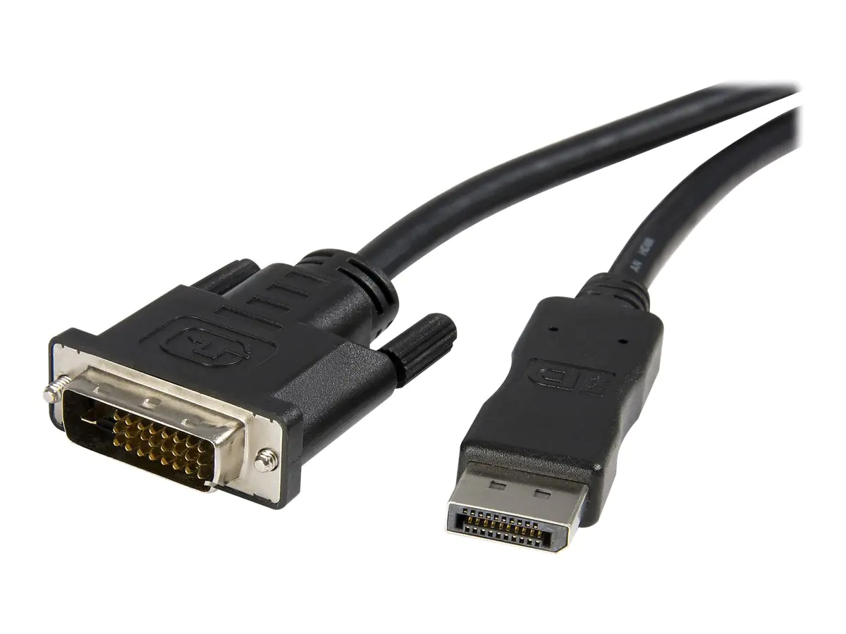 StarTech 3m DisplayPort auf DVI Adapter Konverter Kabel / DP zu DVI (Stecker/Stecker) max. Auflösung 1920x1200/ 1080p - DisplayPort-Kabel - DisplayPort (M) zu DVI-D (M) - 3 m - Schwarz - für P/N: DPPNLFM3, DPPNLFM3PW