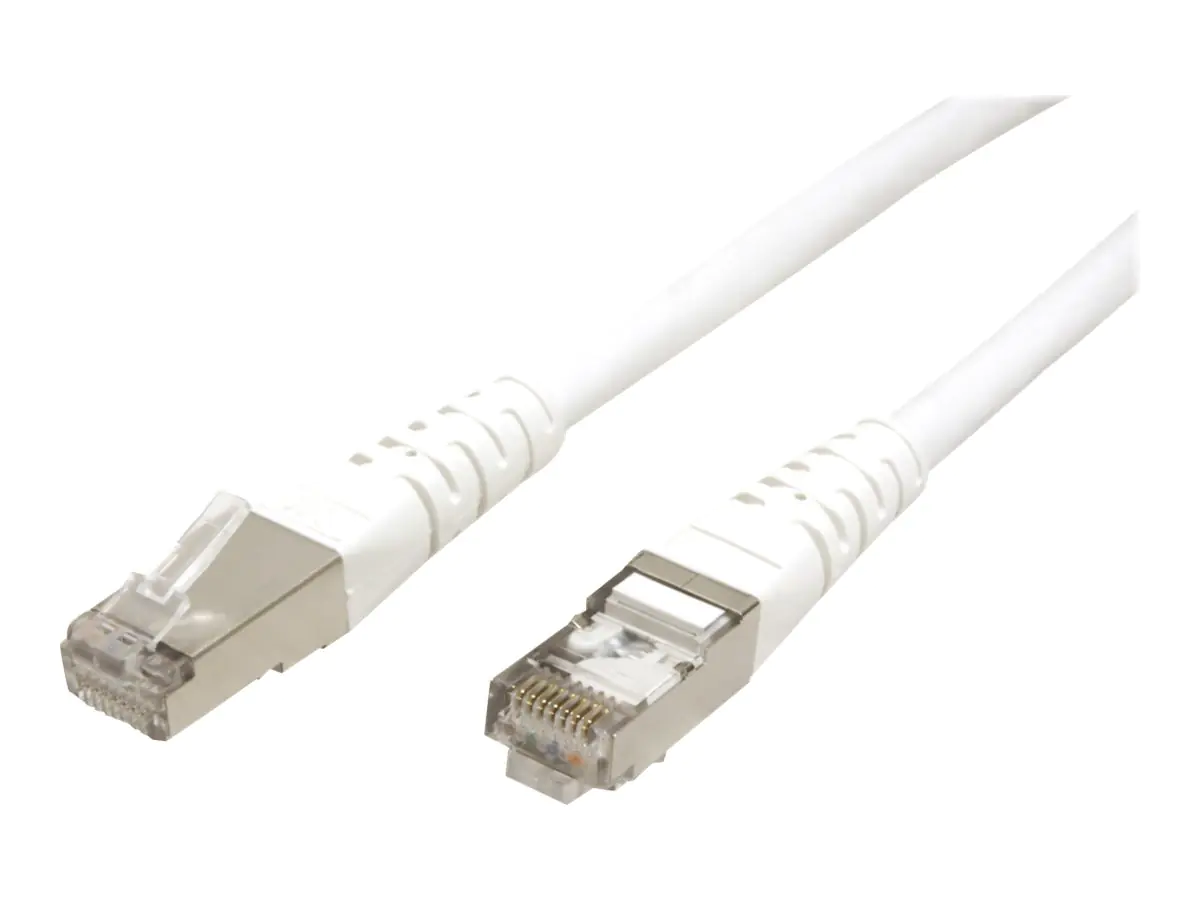 Roline - Patch-Kabel - RJ-45 (M) zu RJ-45 (M) - 3 m - SFTP - CAT 6e - geformt, verseilt - weiß