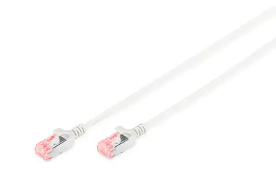 Digitus Slim - Patch-Kabel - RJ-45 (M) zu RJ-45 (M) - 10 m - U/FTP - CAT 6 - halogenfrei, geformt, ohne Haken - Grau
