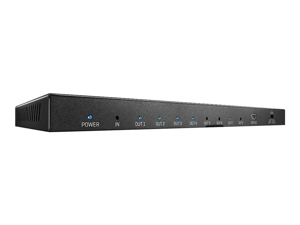 Lindy 8 Port HDMI 2.0 18G Splitter - Video-/Audio-Splitter - 8 x HDMI - Desktop