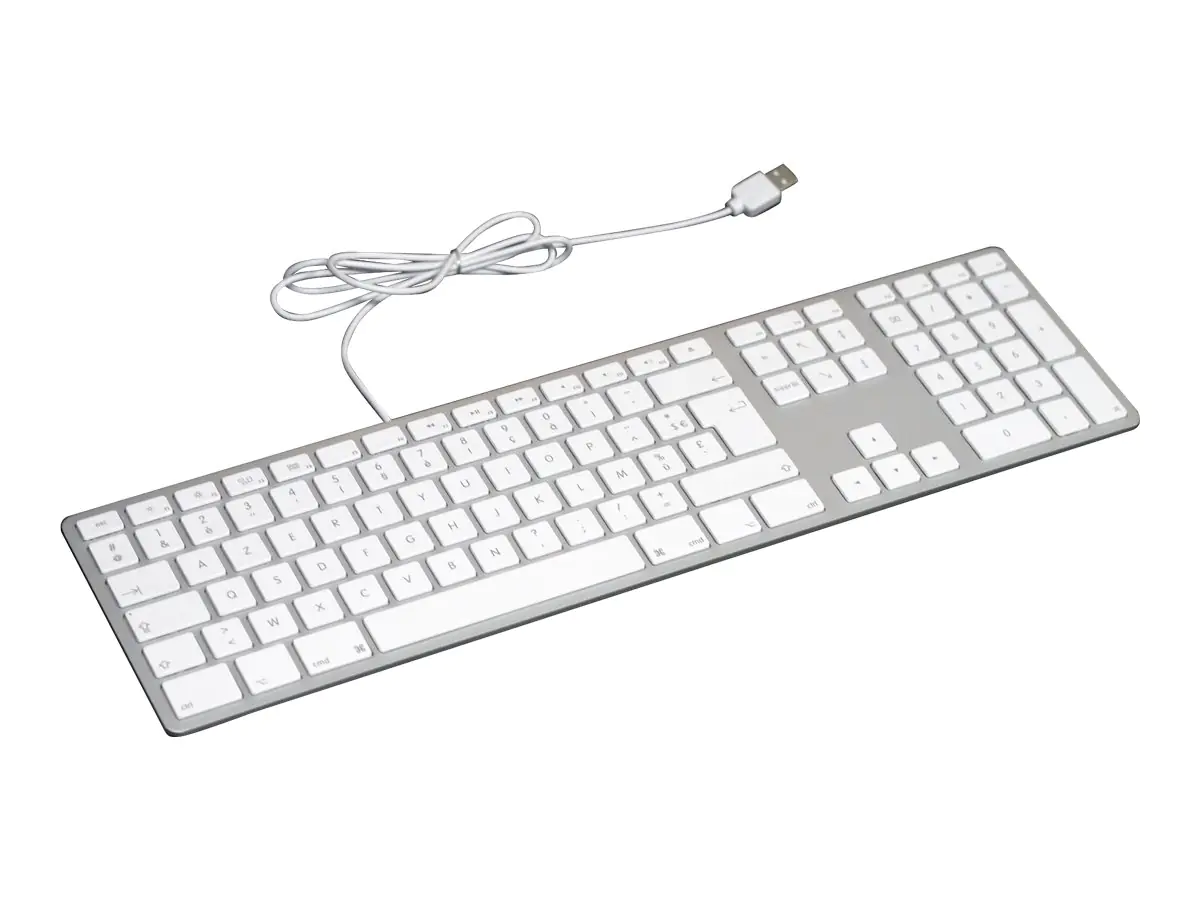 Matias Wired Aluminum - Tastatur - USB - Deutsch - Silber