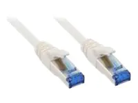 InLine - Patch-Kabel - RJ-45 (M) zu RJ-45 (M) - 2 m - SFTP - CAT 6a - halogenfrei - weiß