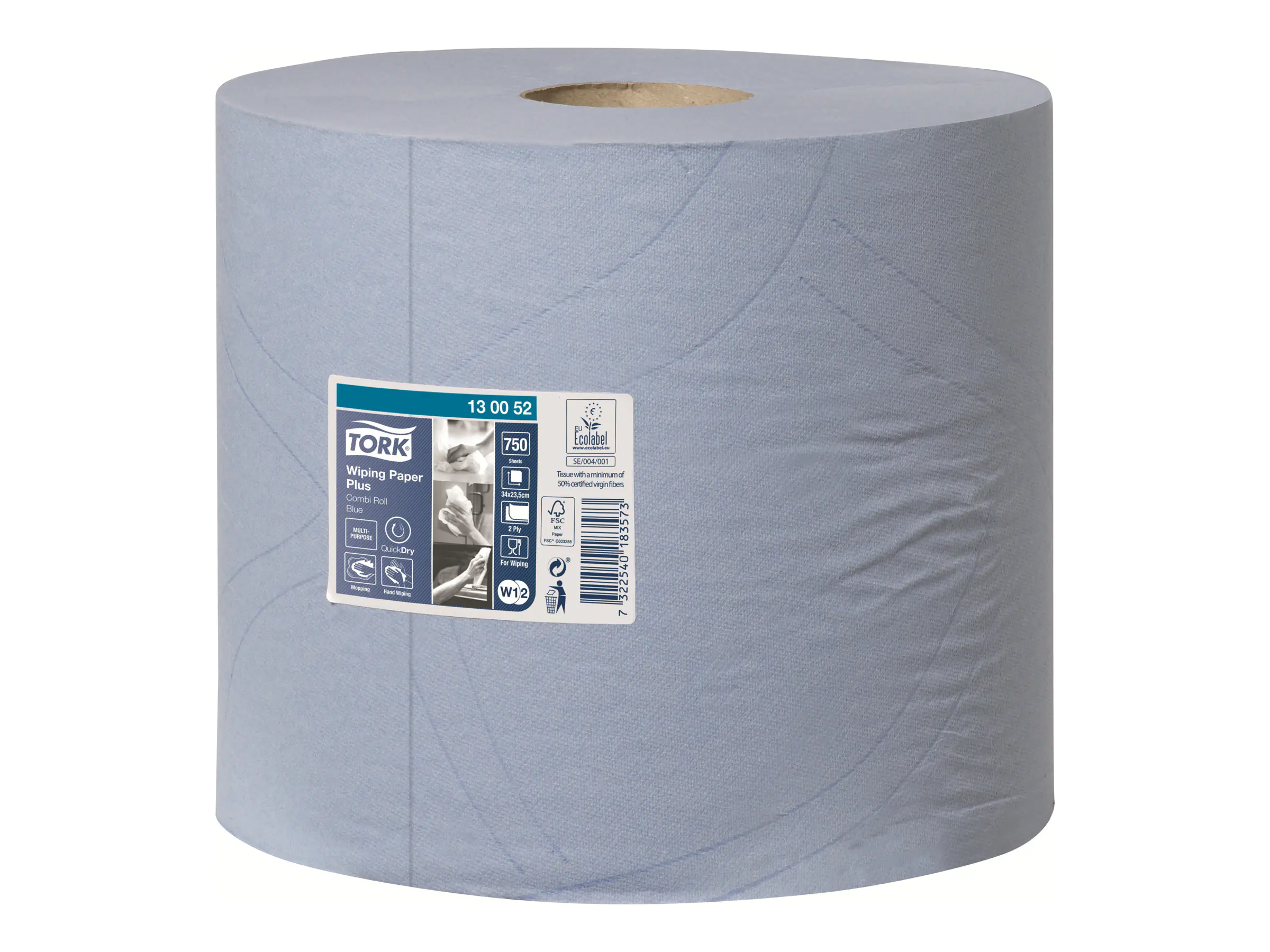 TORK W1 - Reinigungstücher - 750 Blätter - Blau 130052