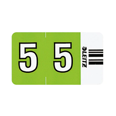 Leitz Ziffernsignal 5 Orgacolor 66050000 23x30mm grün 100 St./Pack.