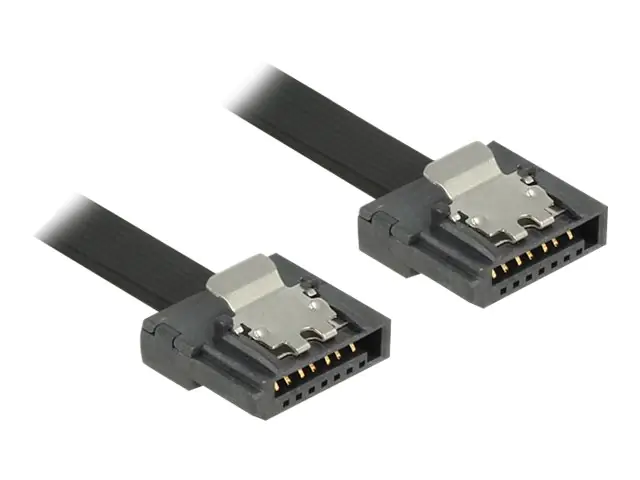 DeLOCK FLEXI - SATA-Kabel - Serial ATA 150/300/600 - SATA (W) bis SATA (W) - 20 cm - eingerastet - Schwarz