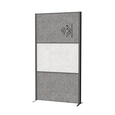 MAUL Stellwand MAULconnecto 100 x 182 cm (B x H) Zweibeinstativ Stahl, 100 % PES-Fasern weiß, dunkelgrau