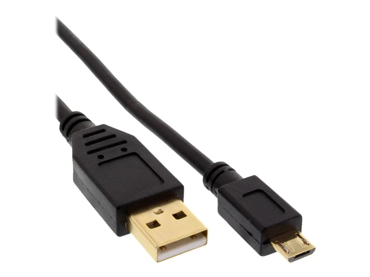 InLine - USB-Kabel - Micro-USB Typ B (M) zu USB (M) - USB 2.0 - 30 cm - Schwarz