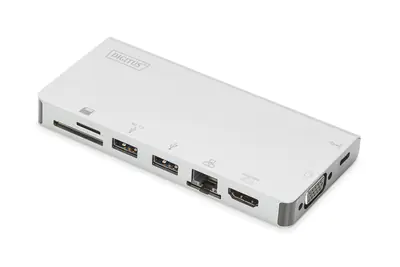 Digitus DA-70866 - Dockingstation - USB-C - VGA - 1GbE