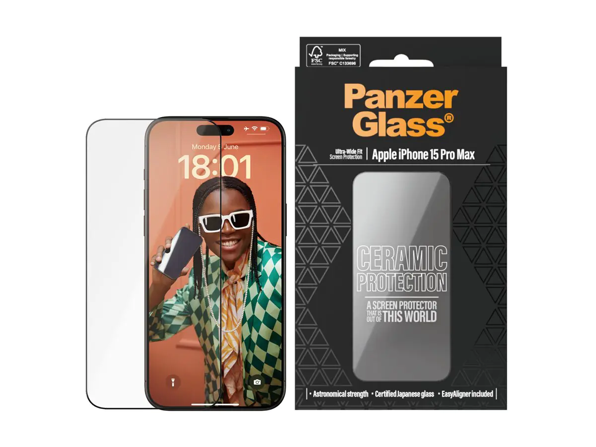 PanzerGlass Ceramic Protection f. iPhone 15 Pro Max UWF