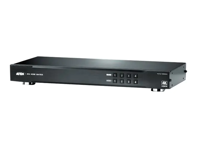 ATEN VanCryst 4 x 4 4K HDMI Matrix Switch VM0404HA - Video/Audio-Schalter - Desktop, an Rack montierbar