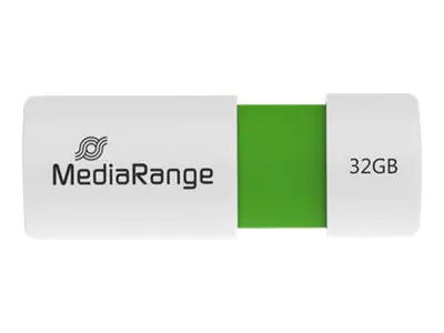MediaRange - USB-Flash-Laufwerk - 32 GB - USB 2.0 - weiß, grün