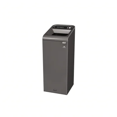 Rubbermaid Abfallsammelsystem 49,5 x 97,5 x 36,7 cm (B x H x T) 57l 1 Sortierfach Stahl, verzinkt grau/schwarz