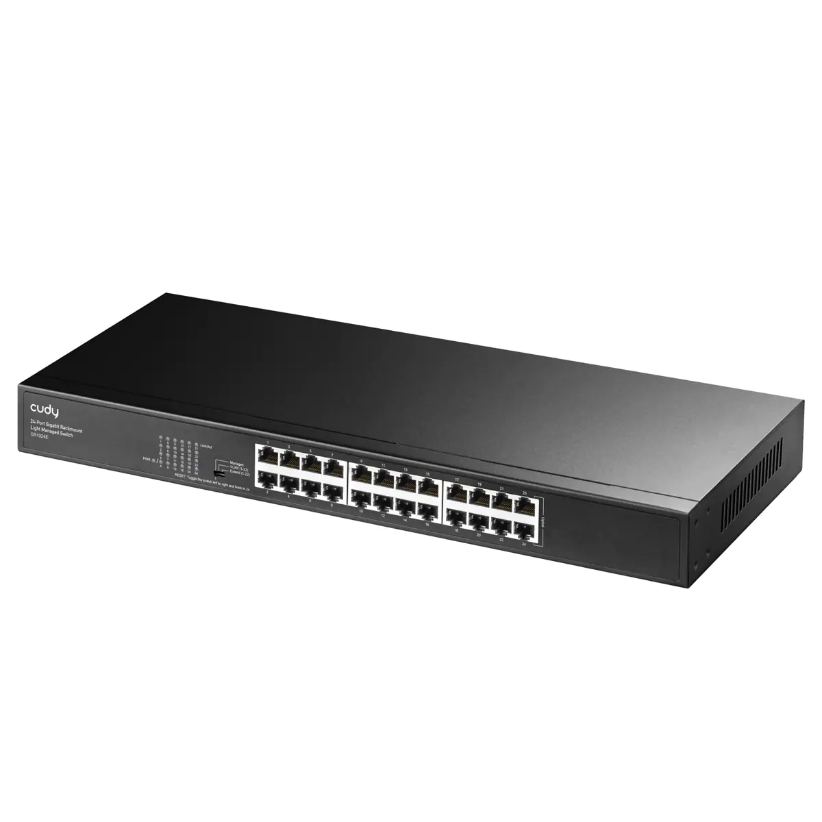 CUDY Rackmount Light Managed Switch GS1024E - - 1 - Switch - 1 Gbps