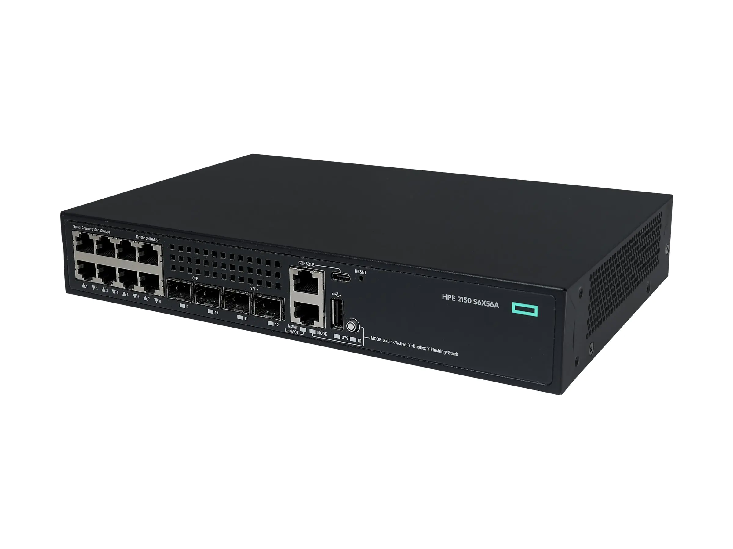 HPE Networking Comware 2150 8p 10M/100M/1G 2p SFP 1G 2p SFP+ 1G/10G - Switch - L3 - managed - 8 x