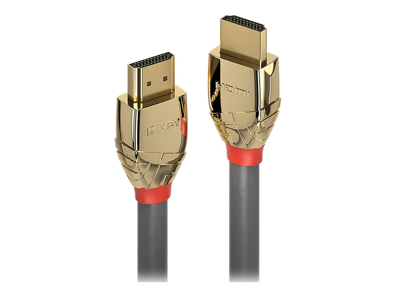 Lindy Gold Line - HDMI-Kabel mit Ethernet - HDMI männlich zu HDMI männlich - 7.5 m - Dreifachisolierung - Grau - 4K Unterstützung