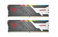 Patriot Viper Venom RGB DDR5 series - DDR5 - Kit - 32 GB: 2 x 16 GB - DIMM 288-PIN - 5600 MHz / PC5-44800 - CL36 - 1.25 V - ungepuffert - on-die ECC - mattschwarz, Silber