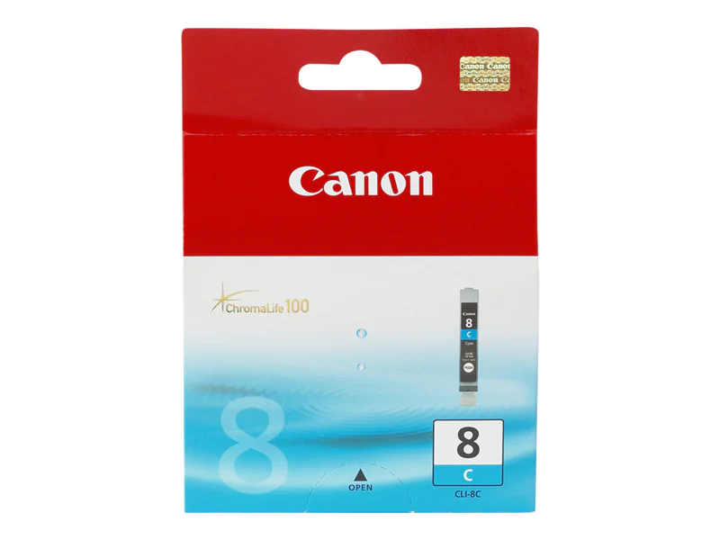 Canon CLI-8C - 13 ml - Cyan - Original - Tintenbehälter - für PIXMA iP3500, iP4500, iP5300, MP510, MP520, MP610, MP960, MP970, MX700, MX850, Pro9000