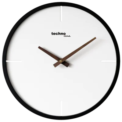 technoline® Wanduhr WT 4130 30 x 4,7 cm (Ø x T) Kunststoff/Holz schwarz