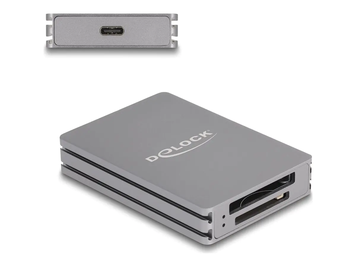 Delock Kartenleser (CFexpress 2.0 Type B, SD 3.0 UHS-I, SD 5.1 UHS-II, SD 4.0 UHS-II)
