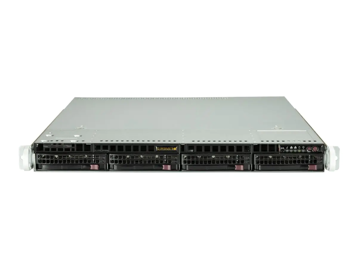 Supermicro UP SuperServer 510T-WTR - Server - Rack-Montage - 1U - 1-Weg - keine CPU - RAM 0 GB - SATA - Hot-Swap 8.9 cm (3.5") Schacht/Schächte - keine HDD - AST2600 - 10GbE - kein Betriebssystem - Monitor: keiner - Schwarz