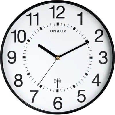 UNILUX Funkwanduhr Wave 400094561 30cm Kunststoff sw