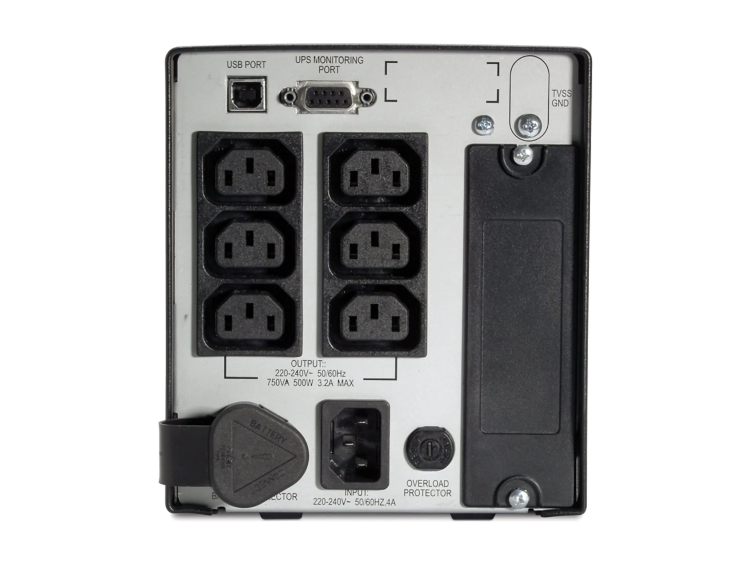 APC Smart-UPS 750 - USV - Wechselstrom 230 V - 500 Watt - 750 VA - USB - Ausgangsanschlüsse: 6 - Schwarz
