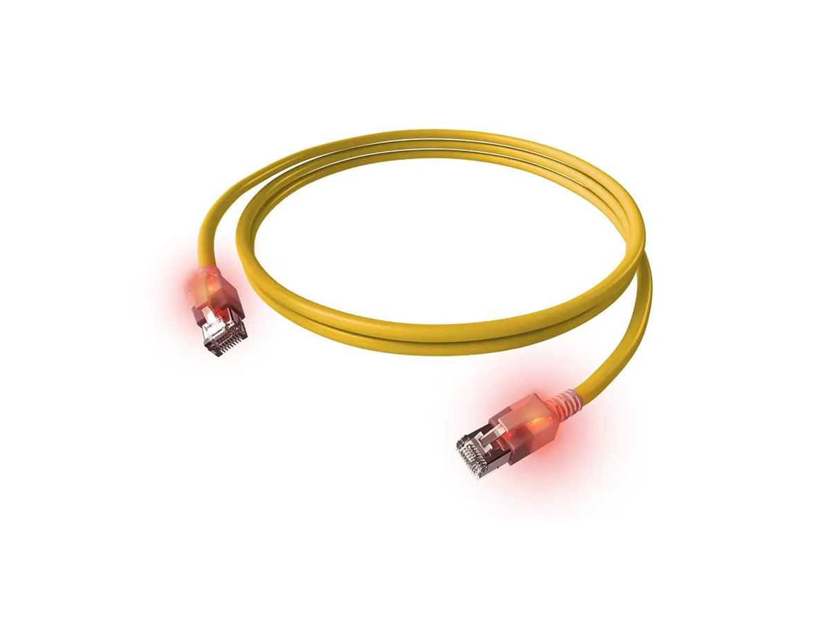 EasyLan ZVK CS1OYADAD0100 KupferPatchkabel Kat6A LED Kat 6a gesch.gelb 10 - Kabel - Netzwerk