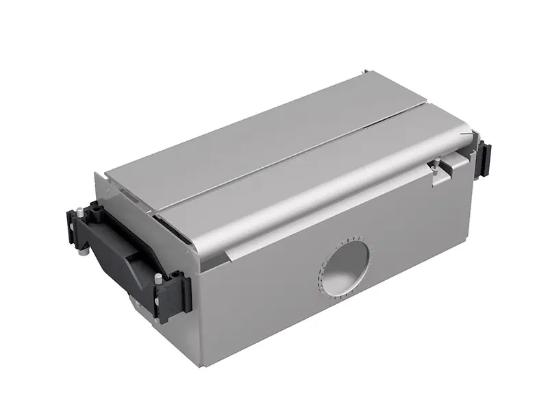 Bachmann CONFERENCE frameless built-in frame, short - Rahmen für Steckdosenleiste - unter Tisch montierbar - silbergrau, RAL 9006