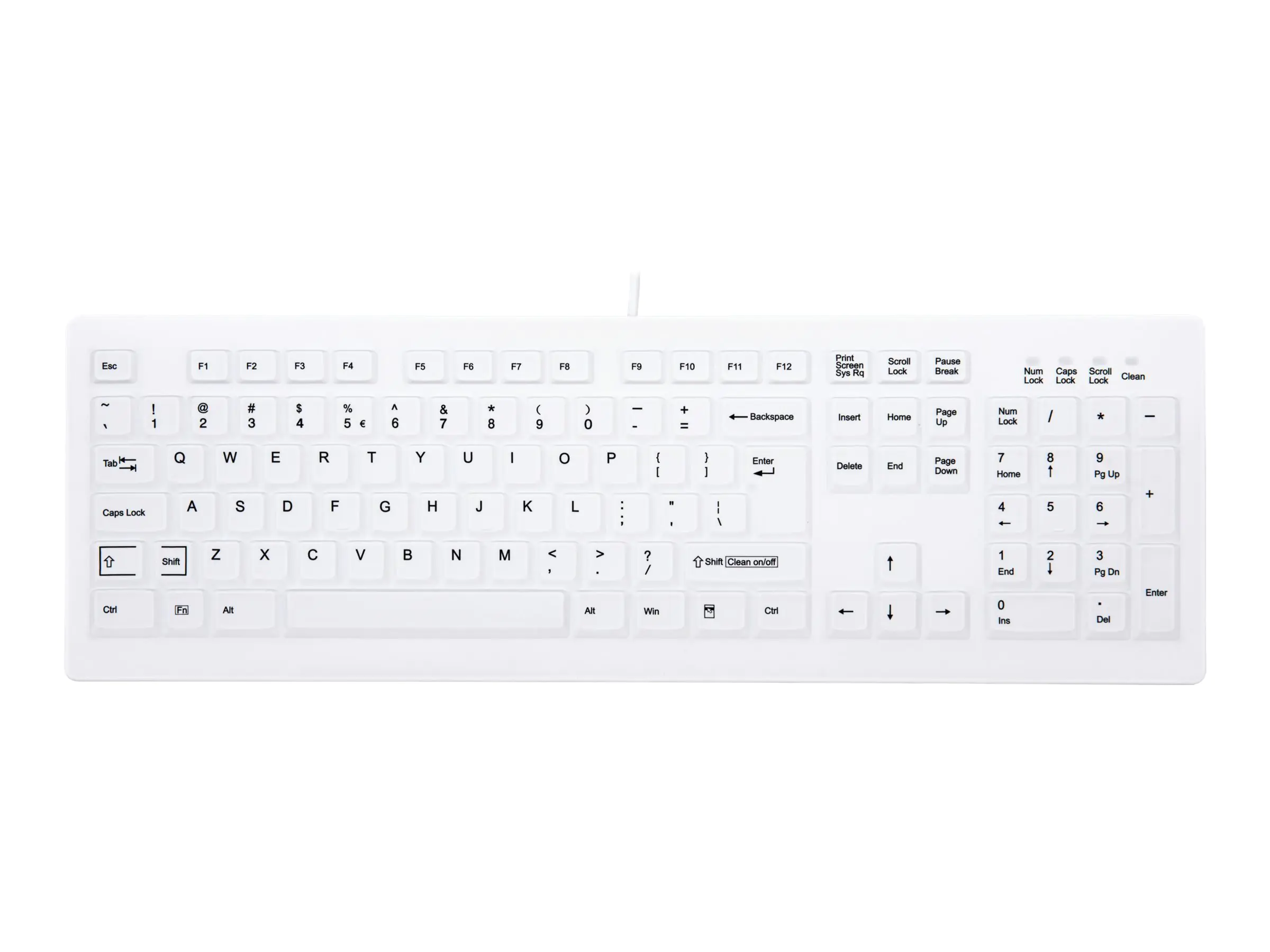 Active Key MedicalKey AK-C8100 Sanitizable - Tastatur - USB - USA - weiß