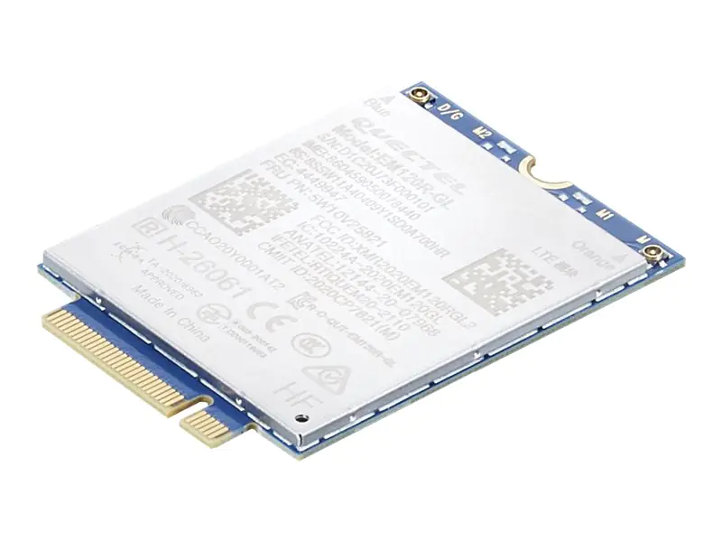 Quectel EM120R-GL - Drahtloses Mobilfunkmodem - 4G LTE Advanced - M.2 Card - 600 Mbps - für ThinkPad X1 Carbon Gen 9 20XW (WWAN-Upgrade-fähig), 20XX (WWAN-Upgrade-fähig)