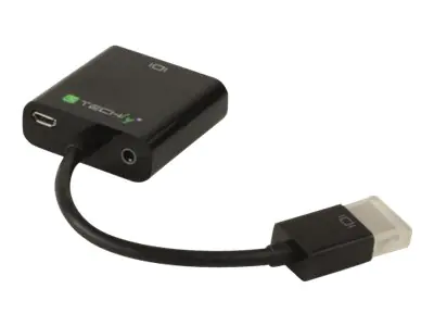 Techly - Videokonverter - HDMI - VGA - Schwarz