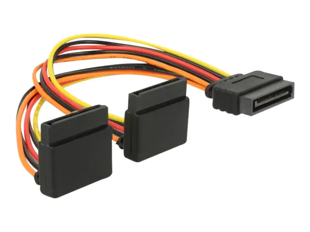 Delock - Netzteil - SATA-Stromstecker (S) eingerastet zu SATA-Stromstecker (R) Metallclip - 3.3 / 5 / 12 V - 15 cm